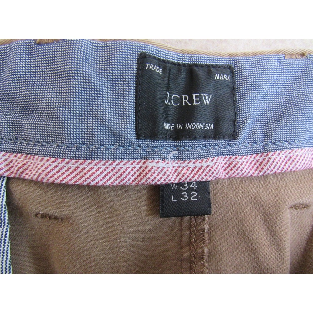 JCrew 770 Straight Fit Chino Pants Mens 34x32 Brown Re-Imagined Stretch Cotton - Picture 5 of 11